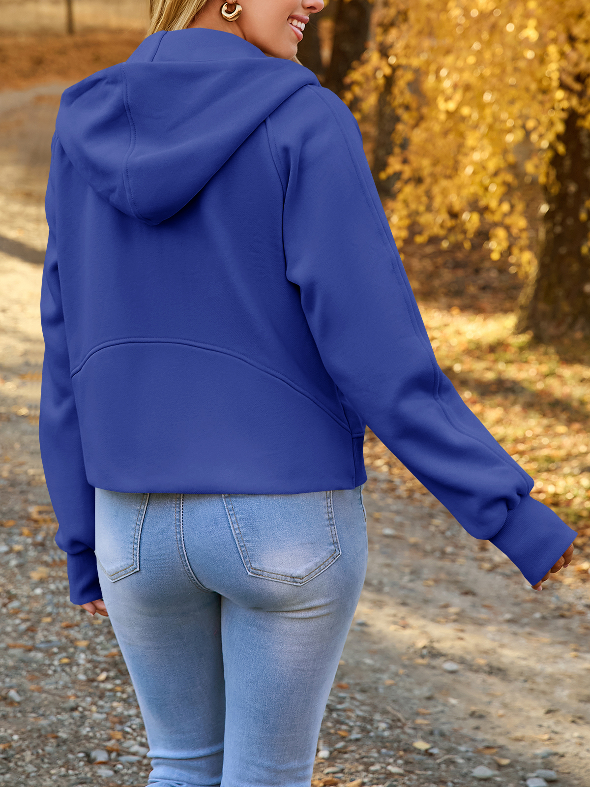 Zip Up Cropped Hoodies