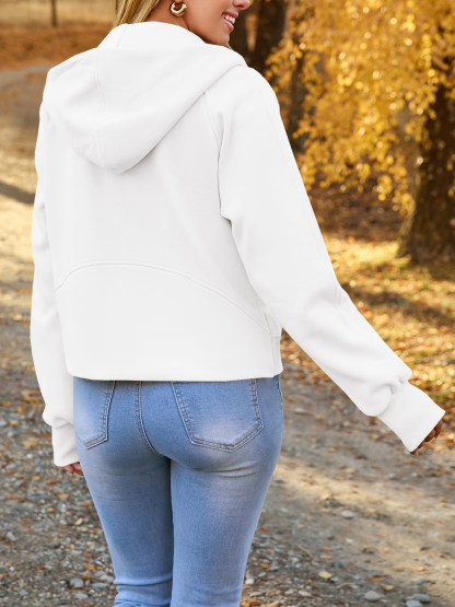 Zip Up Cropped Hoodies