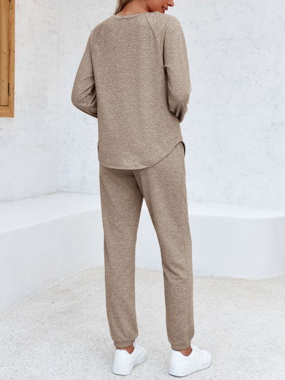 2 Piece Solid Sweatsuit Set