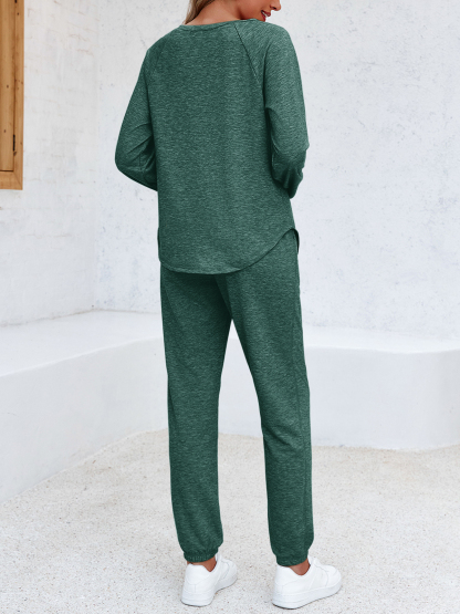 2 Piece Solid Sweatsuit Set