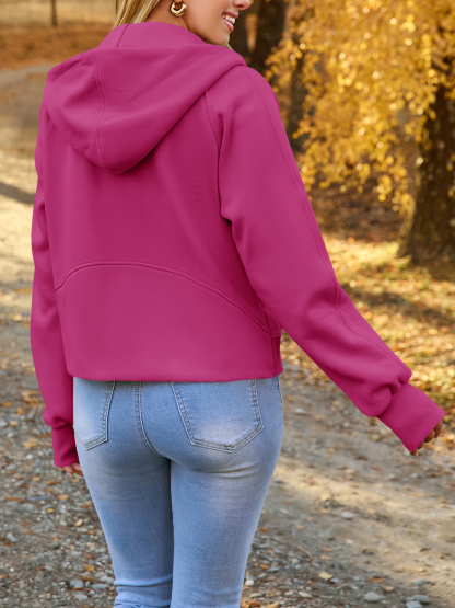 Zip Up Cropped Hoodies