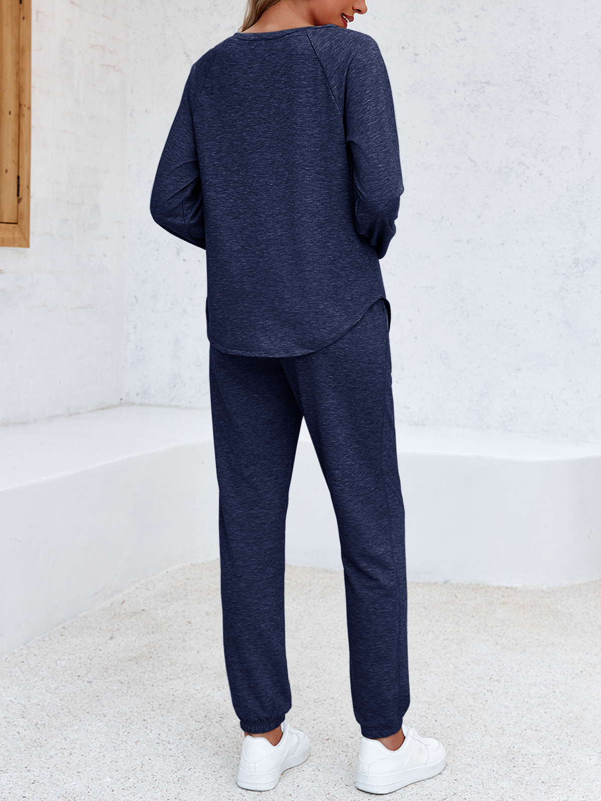 2 Piece Solid Sweatsuit Set