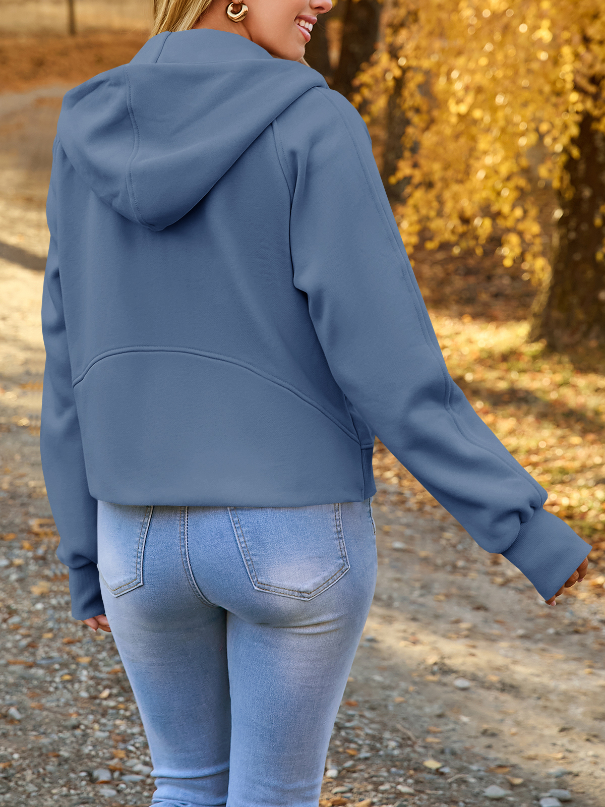 Zip Up Cropped Hoodies