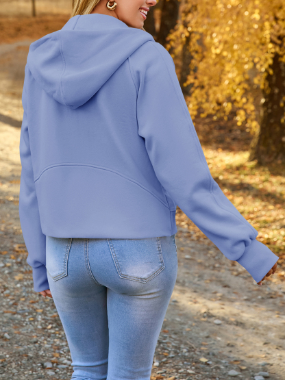 Zip Up Cropped Hoodies