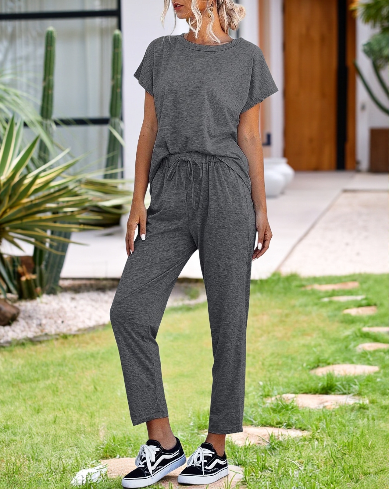Comfy Short Sleeve Loungewear Set
