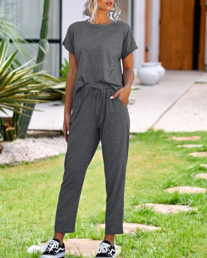 Comfy Short Sleeve Loungewear Set