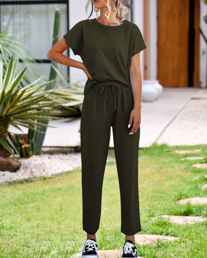 Comfy Short Sleeve Loungewear Set