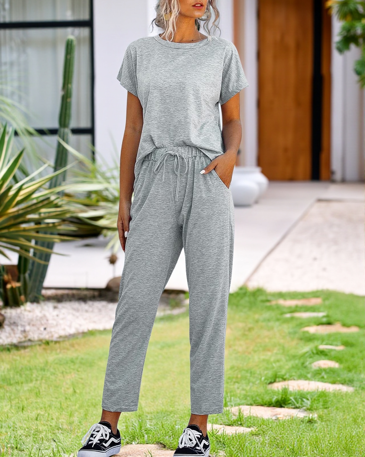 Comfy Short Sleeve Loungewear Set