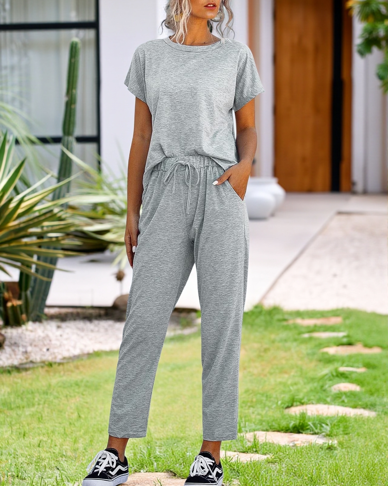Comfy Short Sleeve Loungewear Set