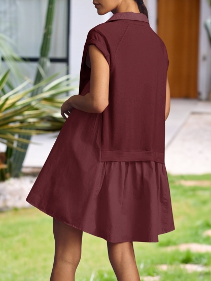 Womens Summer Oversized Sweatshirt Mini Dress