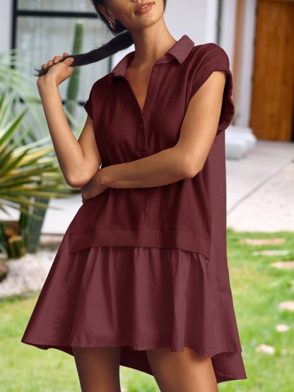 Womens Summer Oversized Sweatshirt Mini Dress