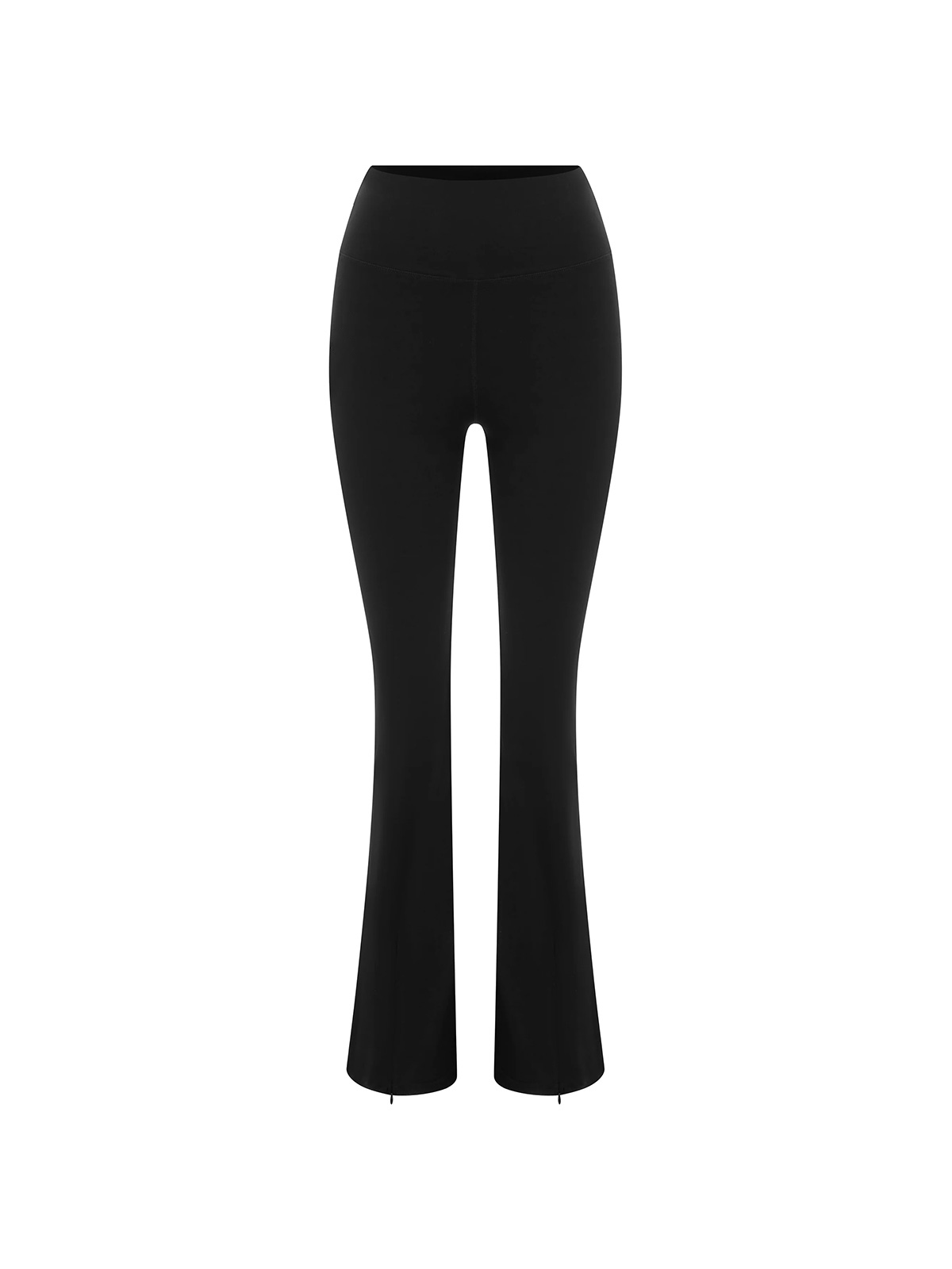 High Waisted Slit Hem Flare Leggings