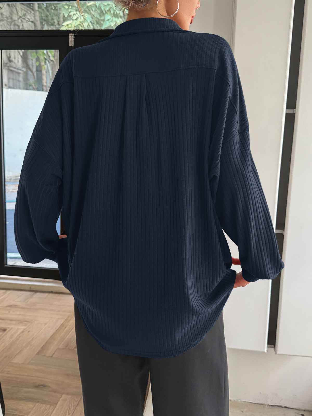 Oversized Deep V Neck Sweatshirts