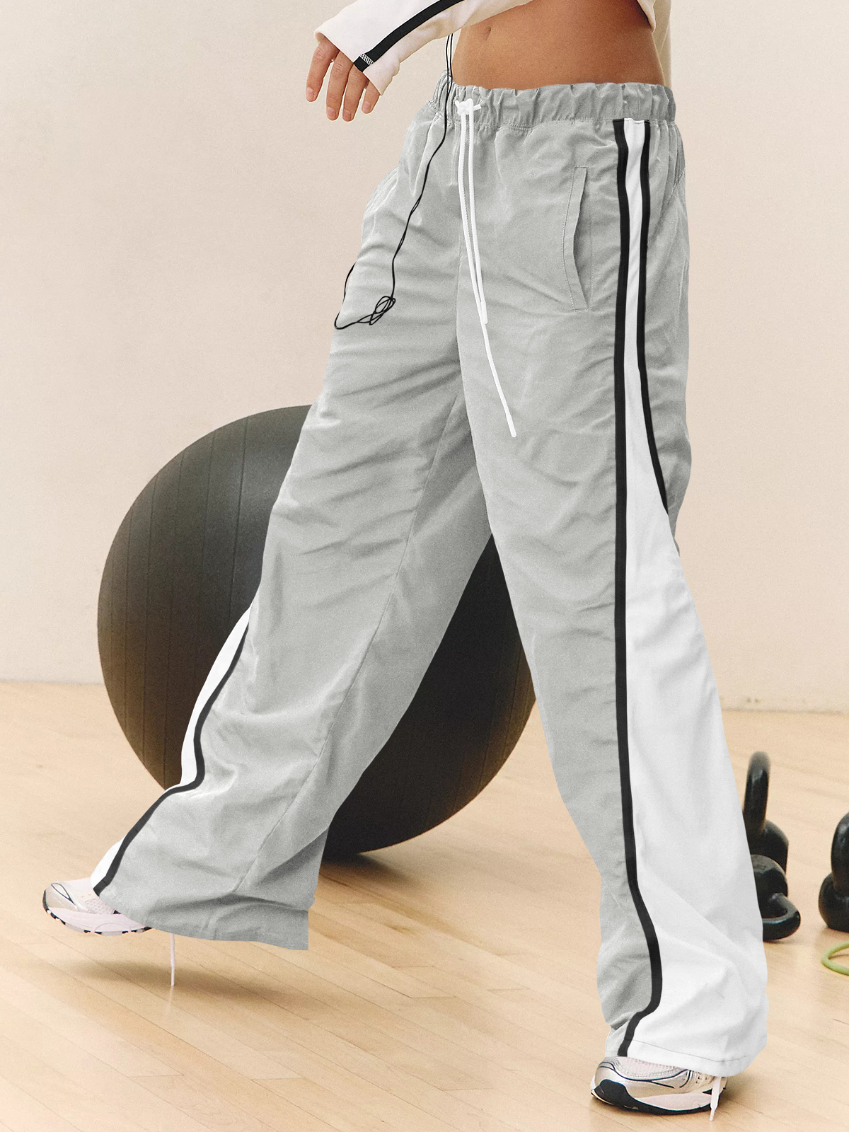 Baggy Wide Leg Track Pants