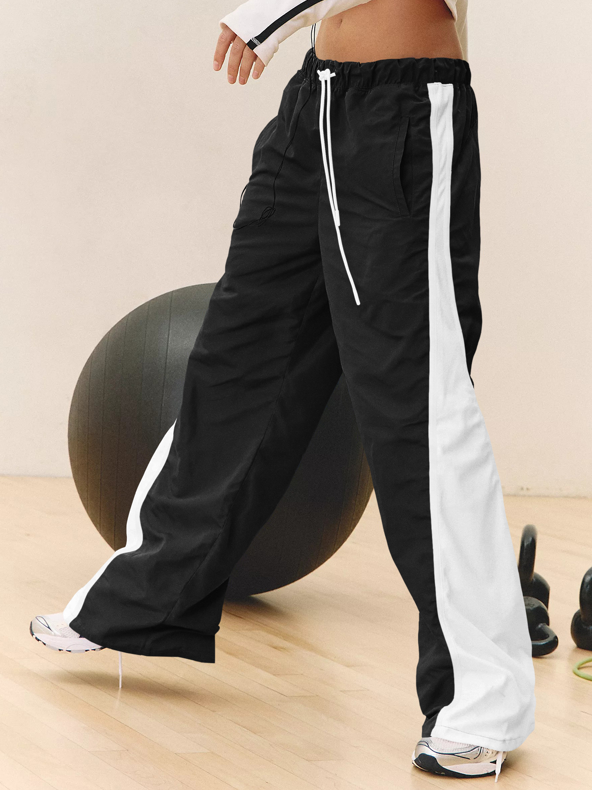 Baggy Wide Leg Track Pants