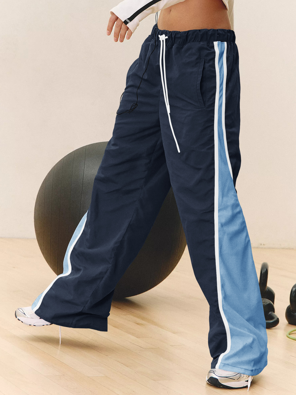 Baggy Wide Leg Track Pants