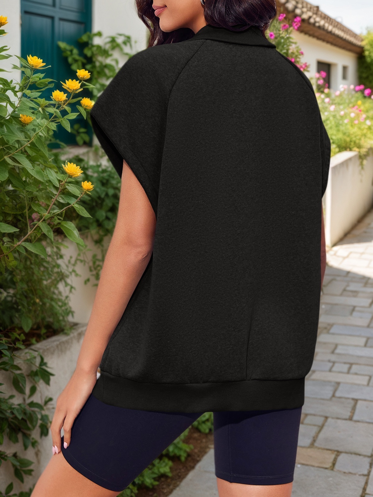 Sleeveless Zip Up Fleece Sweatshirt