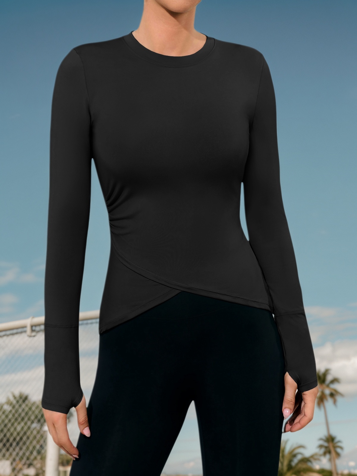 Womens Long Sleeve Workout Tops