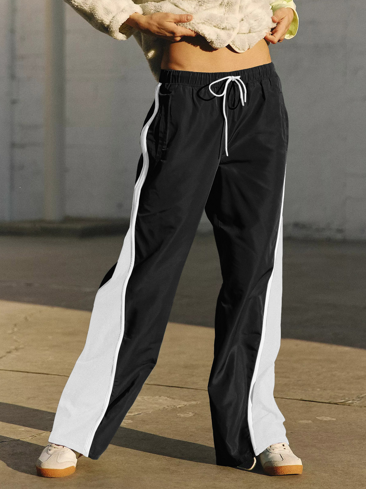 Baggy Wide Leg Track Pants