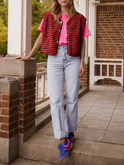 Open Front Fuzzy Fleece Vest