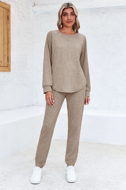 2 Piece Solid Sweatsuit Set