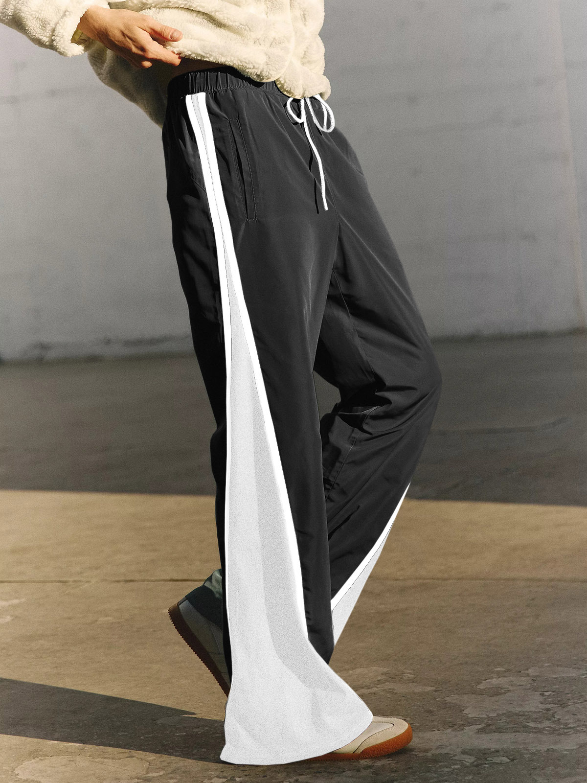 Baggy Wide Leg Track Pants