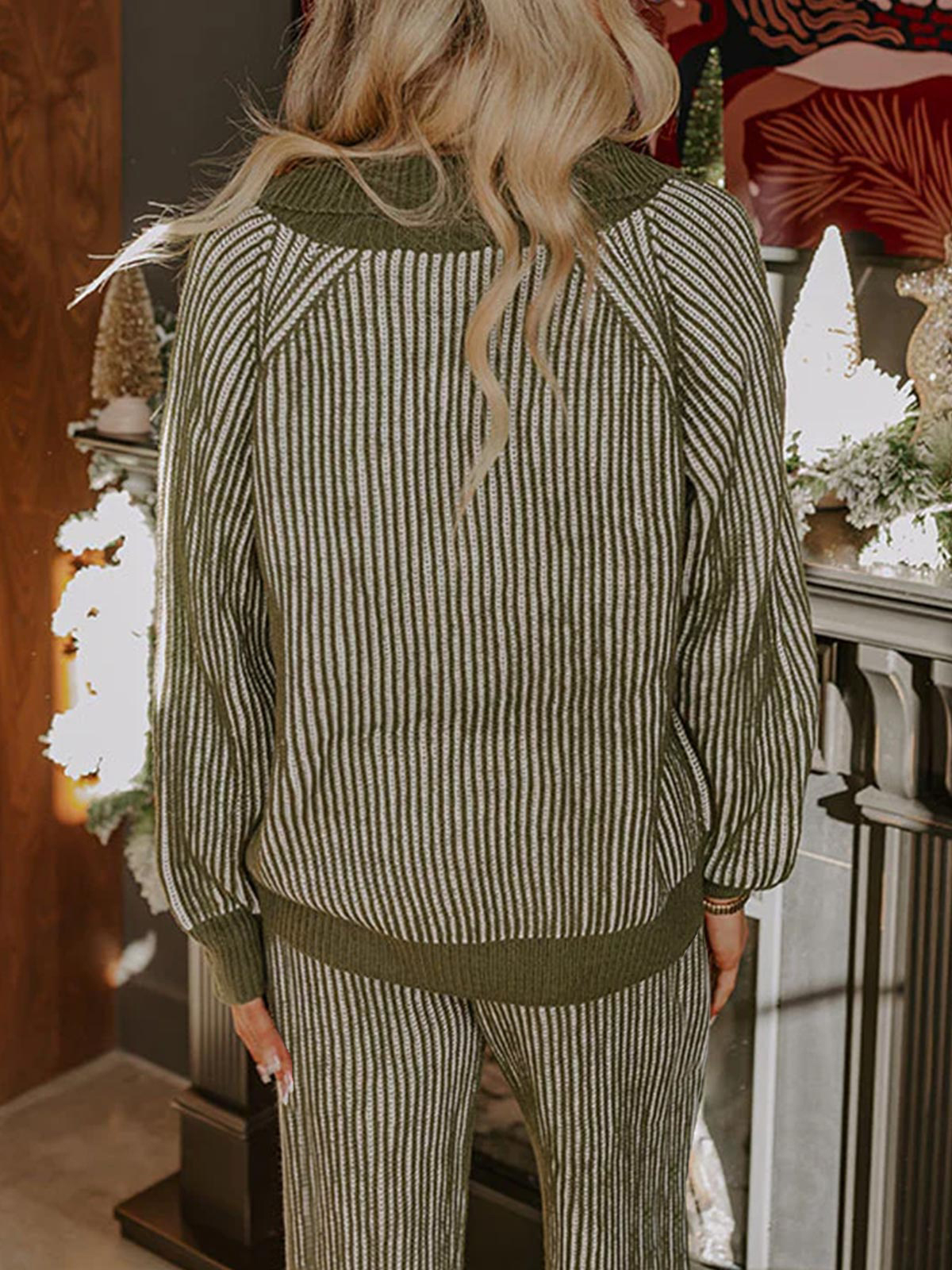 Oversized Striped 2 Piece Outfits