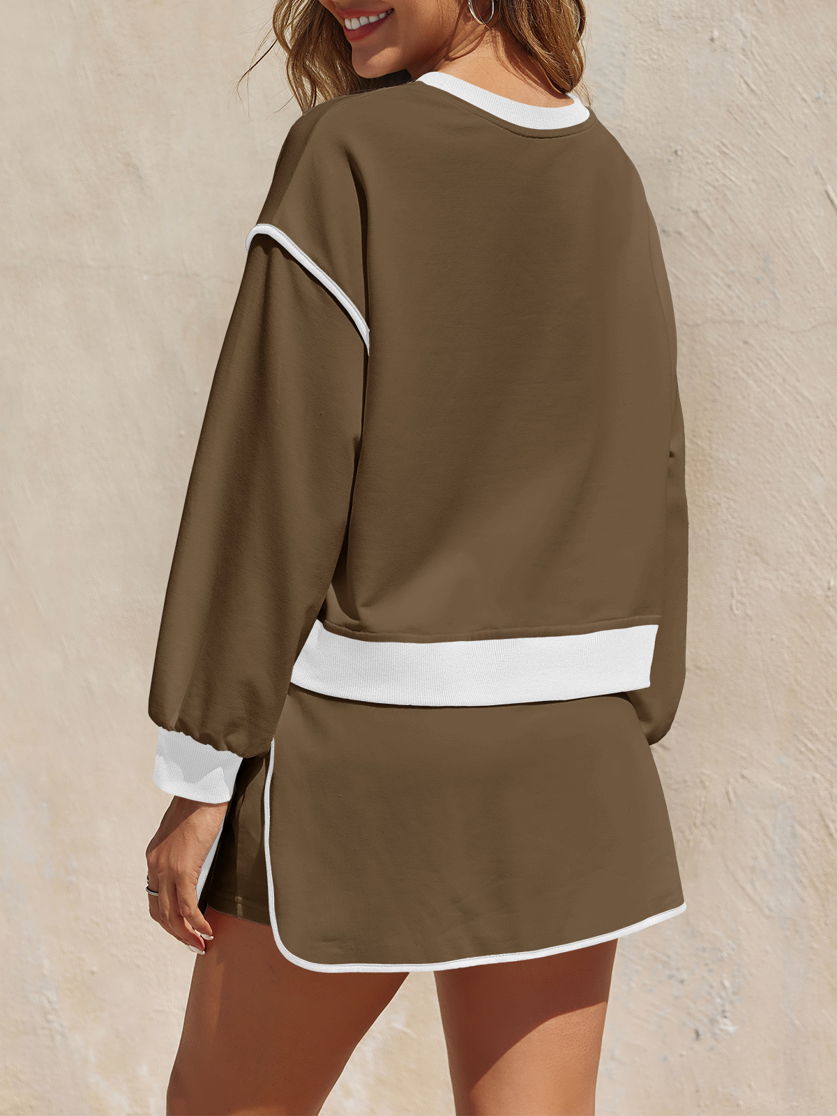 High Waisted Running Skort Skirts Shorts Sets 2 Piece Set