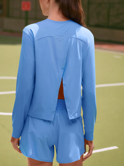 Split Back Lightweight Loose Running Gym T Shirts