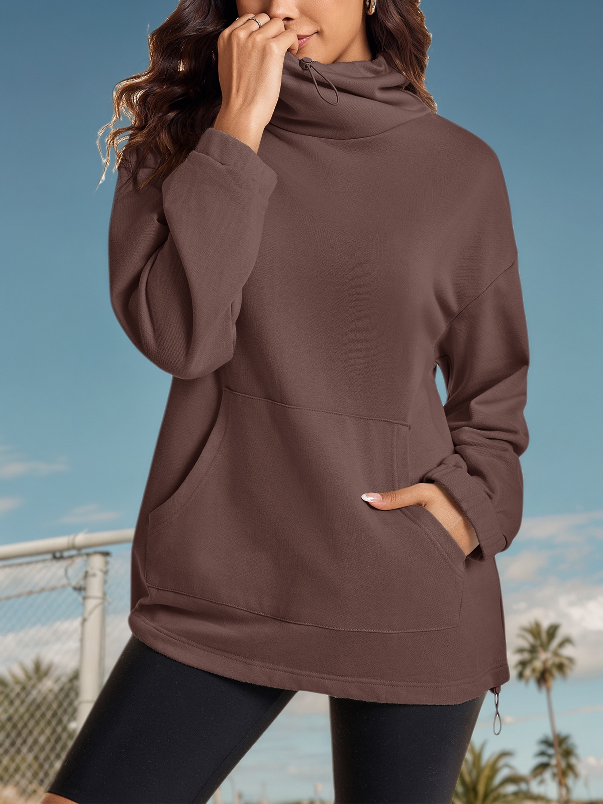 Oversized Turtle Neck Sweatshirts