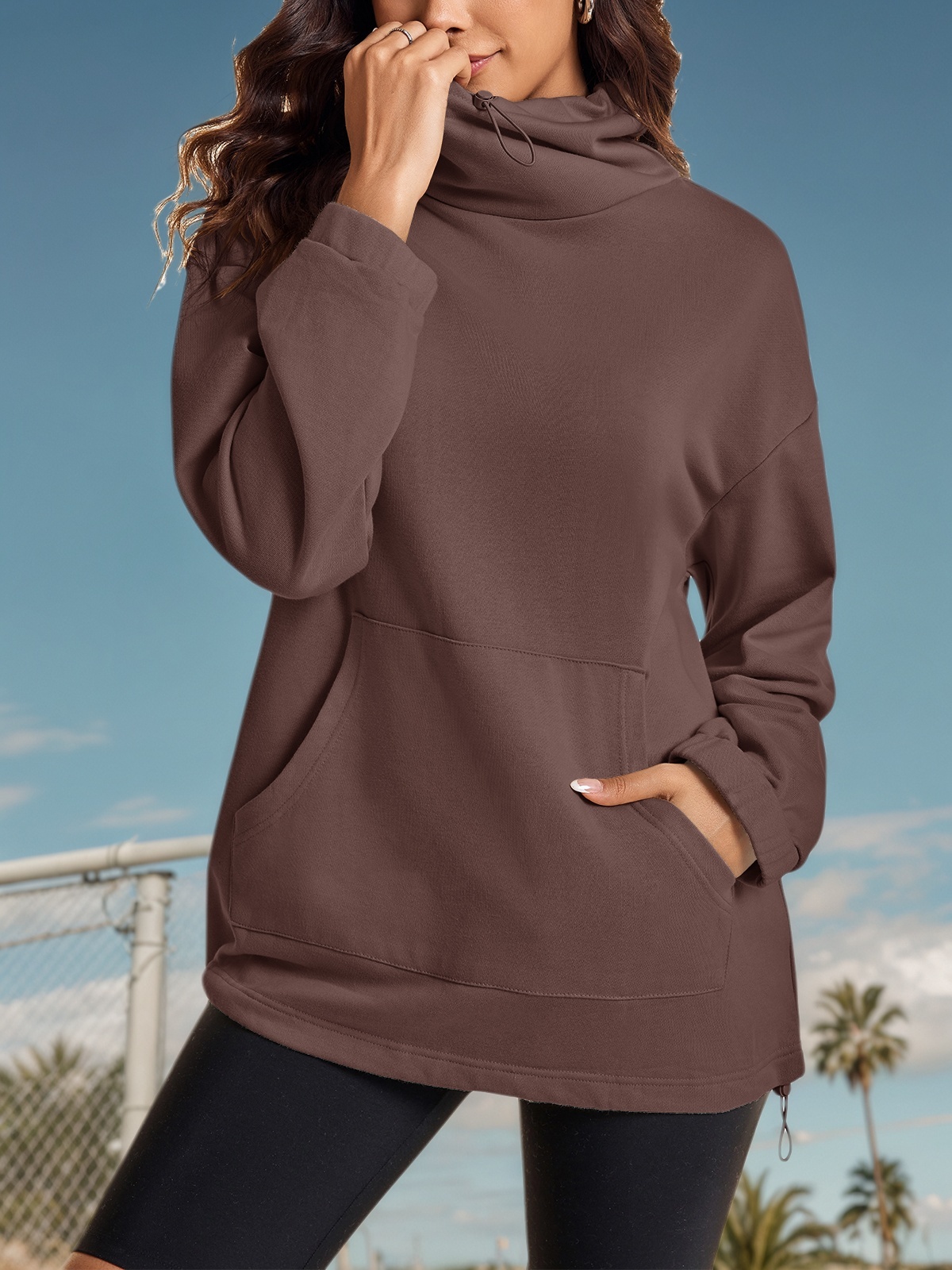 Oversized Turtle Neck Sweatshirts