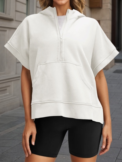 Oversized Zipper Hoodies Pullover Tops