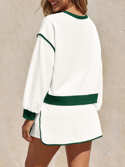 High Waisted Running Skort Skirts Shorts Sets 2 Piece Set