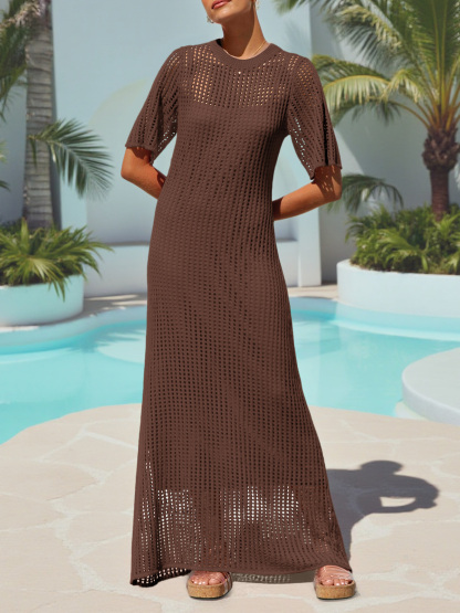 Cover Up Eyelet Swimsuit Dress