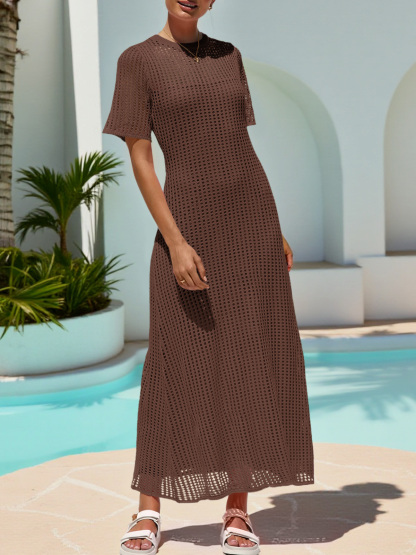 Cover Up Eyelet Swimsuit Dress