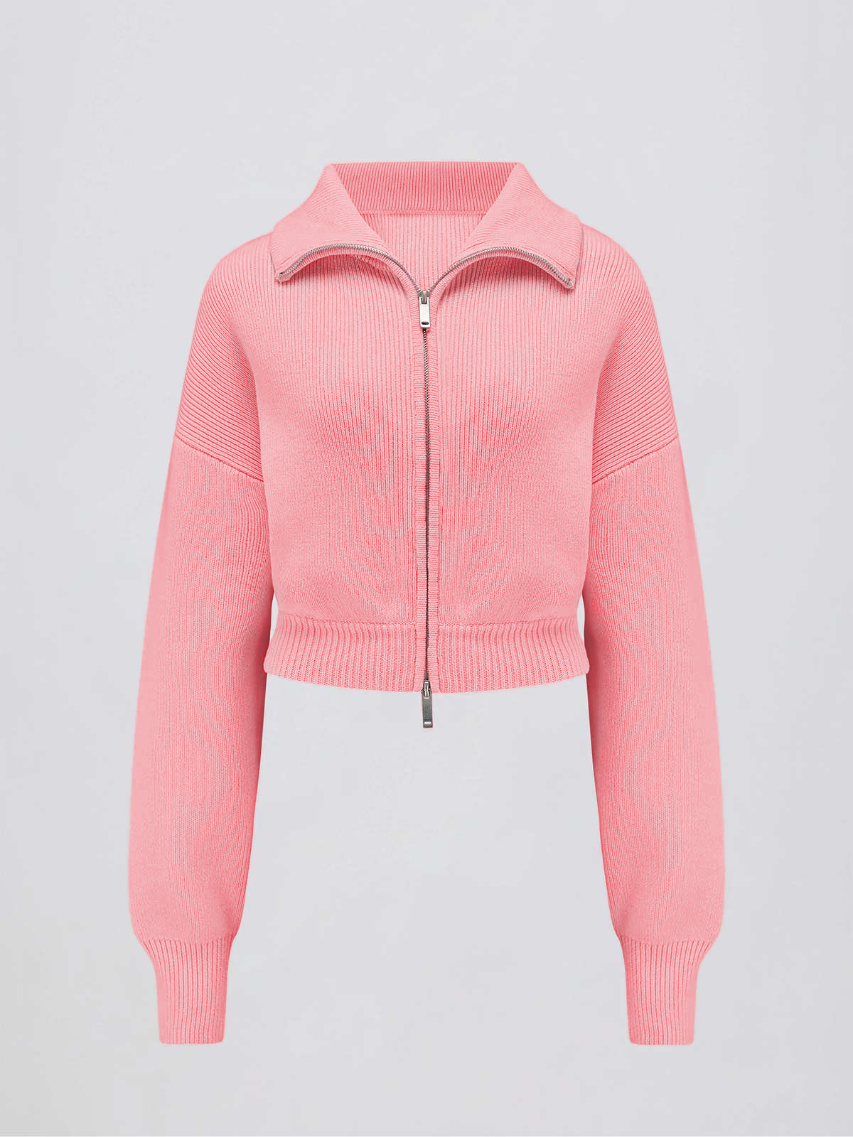 Collared Long Sleeve Zip Up Sweatshirts Jackets