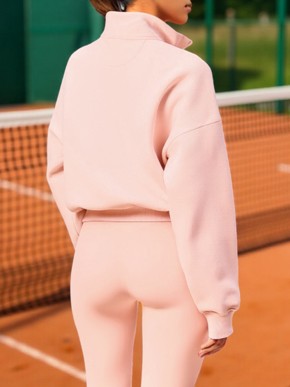 Half Zip Pullover Leggings Matching Sets