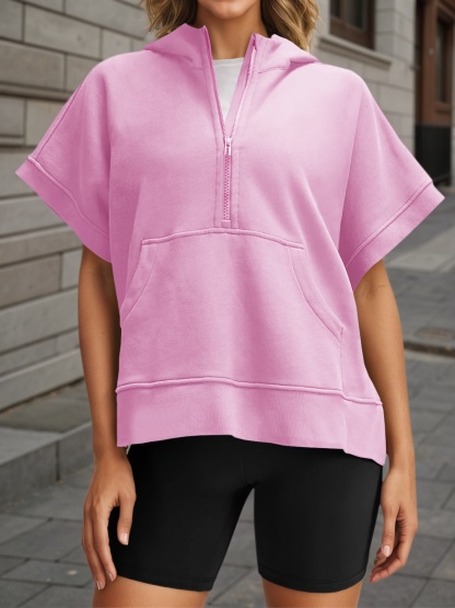 Oversized Zipper Hoodies Pullover Tops