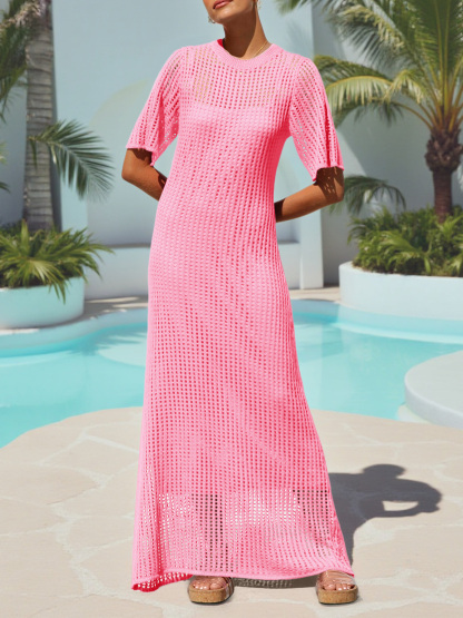 Cover Up Eyelet Swimsuit Dress