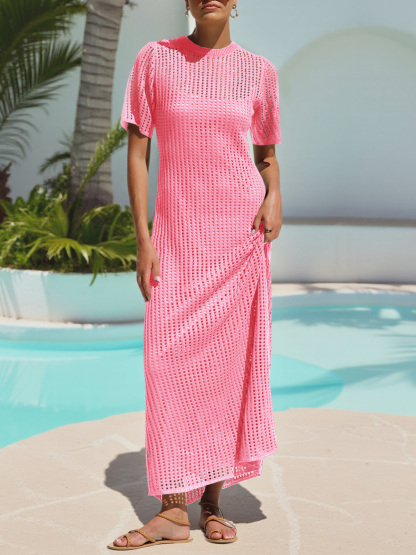 Cover Up Eyelet Swimsuit Dress