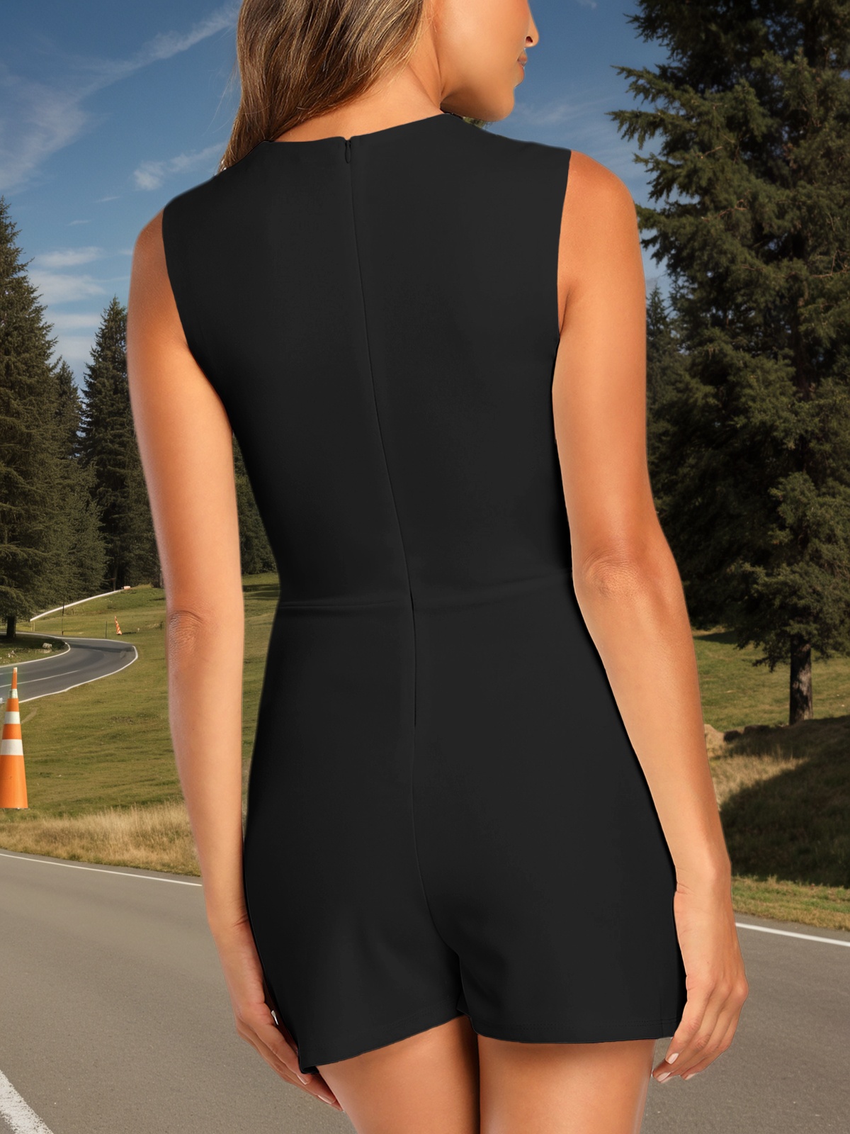 Summer Sleeveless Rompers Casual Mini Dress