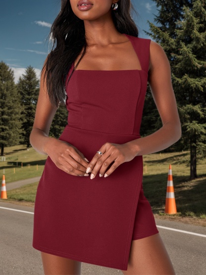 Summer Sleeveless Rompers Casual Mini Dress