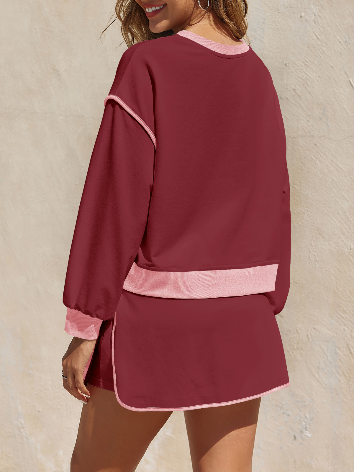 High Waisted Running Skort Skirts Shorts Sets 2 Piece Set