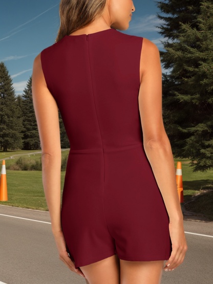 Summer Sleeveless Rompers Casual Mini Dress