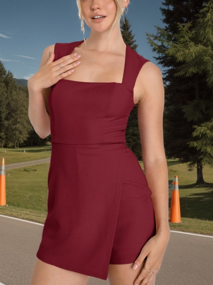 Summer Sleeveless Rompers Casual Mini Dress