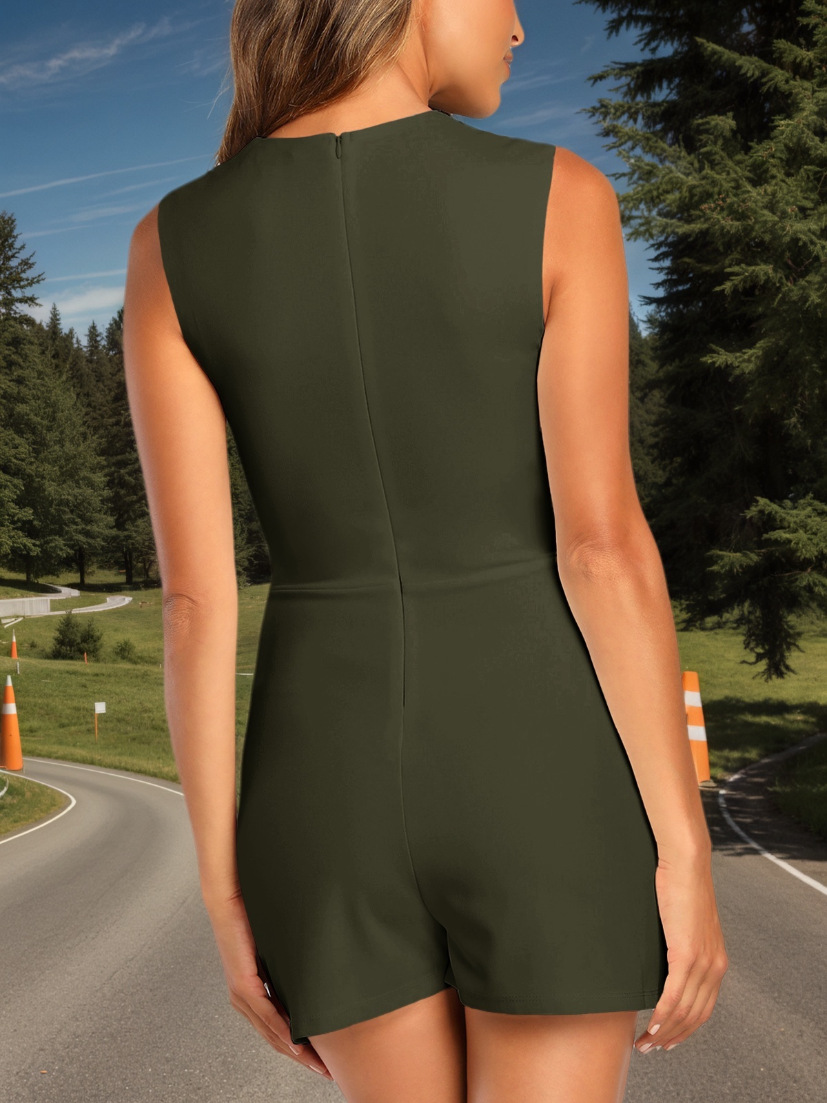 Summer Sleeveless Rompers Casual Mini Dress