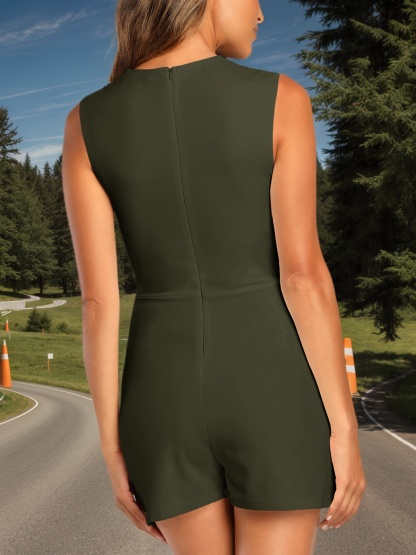 Summer Sleeveless Rompers Casual Mini Dress