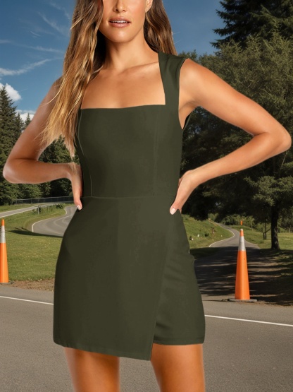 Summer Sleeveless Rompers Casual Mini Dress