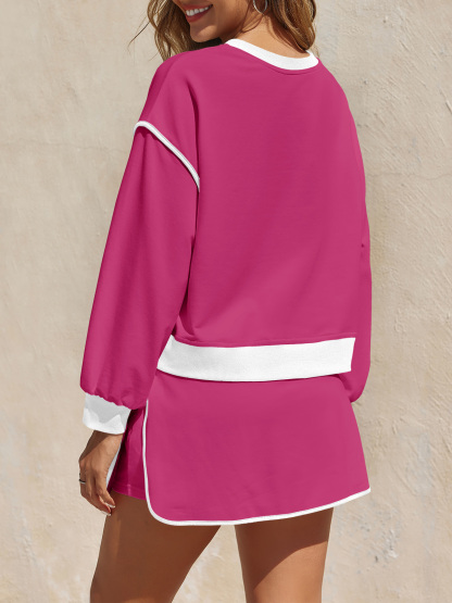 High Waisted Running Skort Skirts Shorts Sets 2 Piece Set