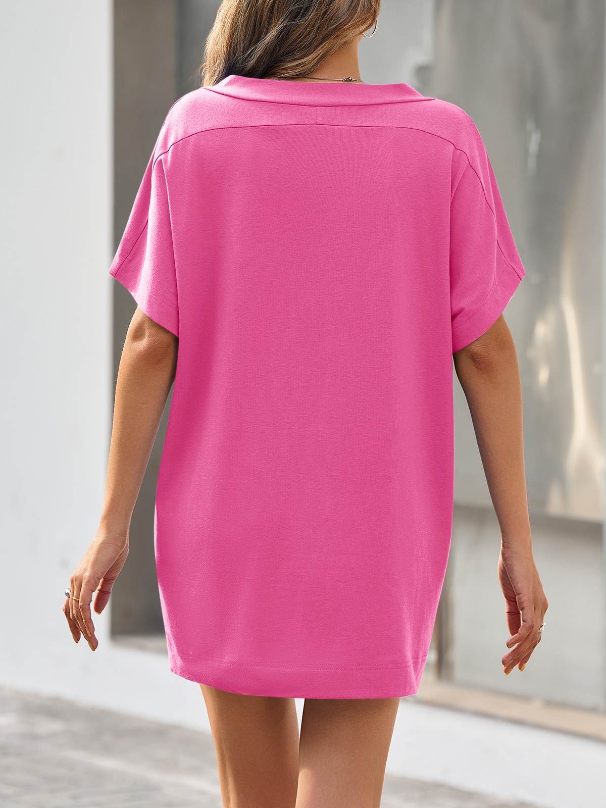 Womens Deep V Neck Swimsuit Coverup Dress